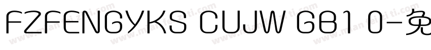 FZFENGYKS CUJW GB1 0字体转换